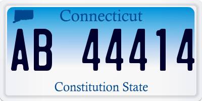 CT license plate AB44414