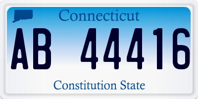 CT license plate AB44416