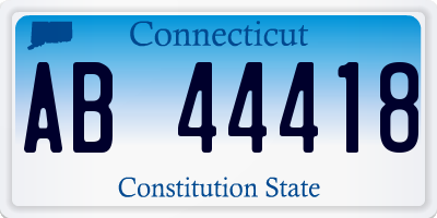 CT license plate AB44418