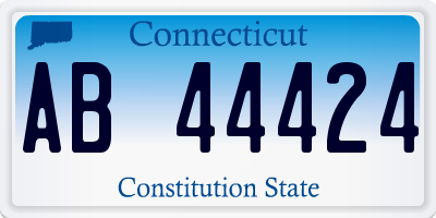 CT license plate AB44424