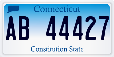 CT license plate AB44427