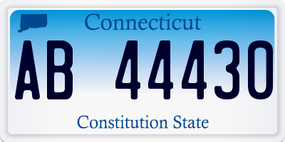 CT license plate AB44430