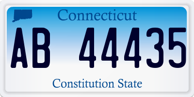 CT license plate AB44435