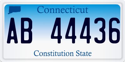 CT license plate AB44436