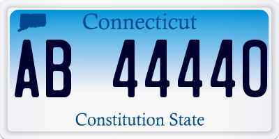 CT license plate AB44440