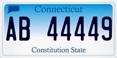 CT license plate AB44449