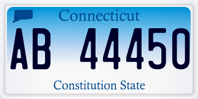 CT license plate AB44450