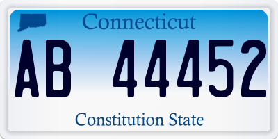 CT license plate AB44452
