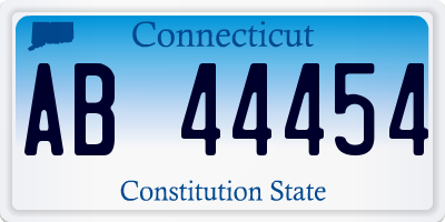 CT license plate AB44454