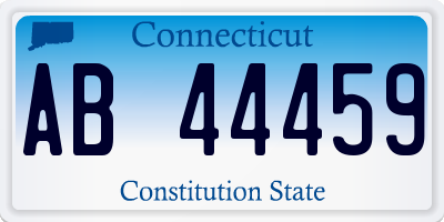 CT license plate AB44459