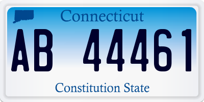 CT license plate AB44461