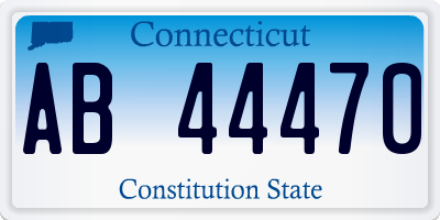 CT license plate AB44470