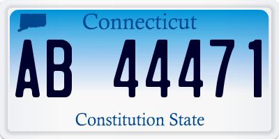 CT license plate AB44471