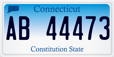 CT license plate AB44473