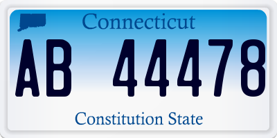 CT license plate AB44478