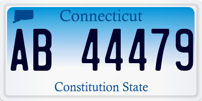 CT license plate AB44479