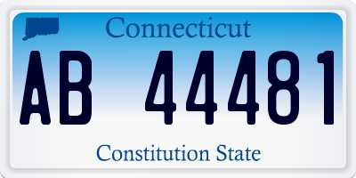 CT license plate AB44481