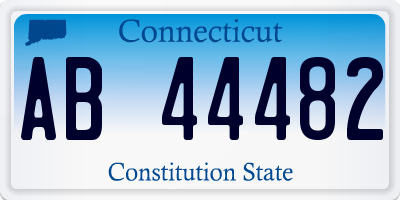 CT license plate AB44482