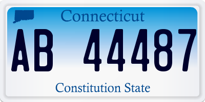 CT license plate AB44487
