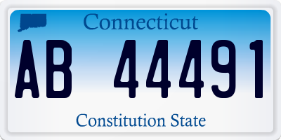 CT license plate AB44491