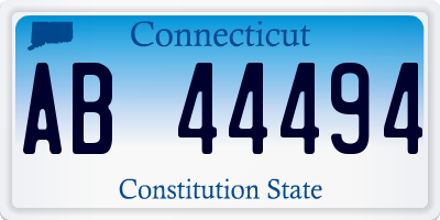 CT license plate AB44494