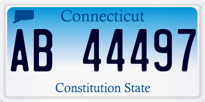 CT license plate AB44497