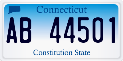 CT license plate AB44501