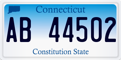 CT license plate AB44502