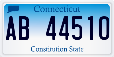 CT license plate AB44510