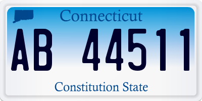 CT license plate AB44511