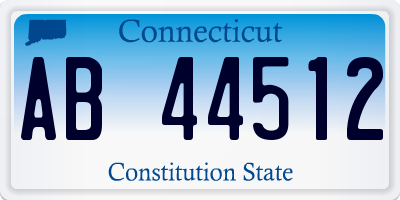 CT license plate AB44512