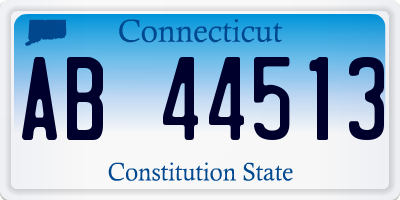 CT license plate AB44513