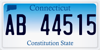 CT license plate AB44515