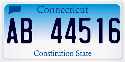 CT license plate AB44516