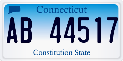 CT license plate AB44517