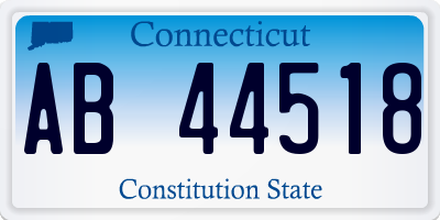 CT license plate AB44518