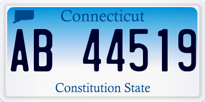 CT license plate AB44519