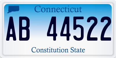 CT license plate AB44522