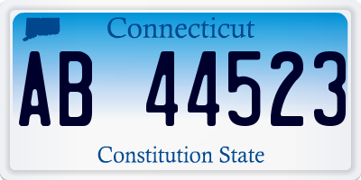 CT license plate AB44523