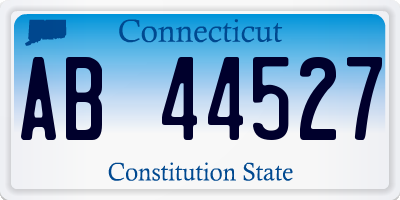 CT license plate AB44527