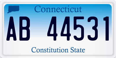 CT license plate AB44531
