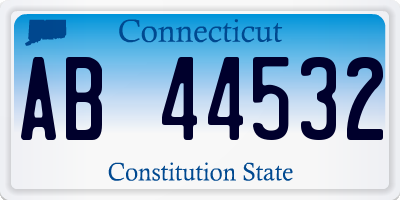 CT license plate AB44532