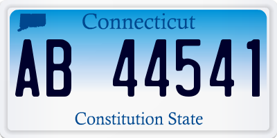 CT license plate AB44541