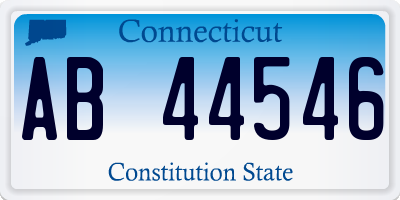 CT license plate AB44546