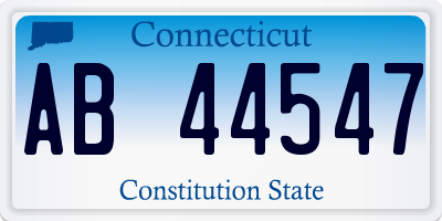 CT license plate AB44547