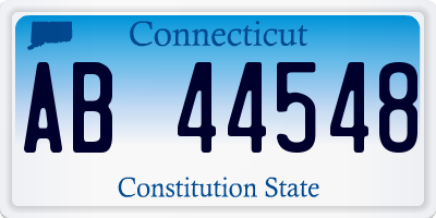 CT license plate AB44548