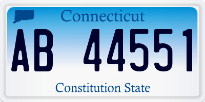 CT license plate AB44551
