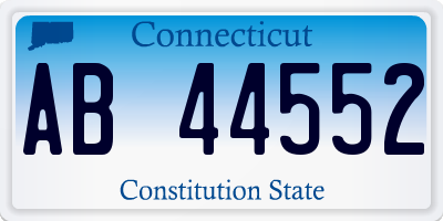 CT license plate AB44552