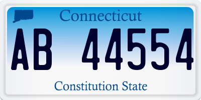 CT license plate AB44554