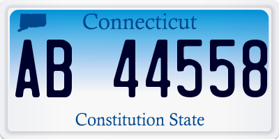 CT license plate AB44558